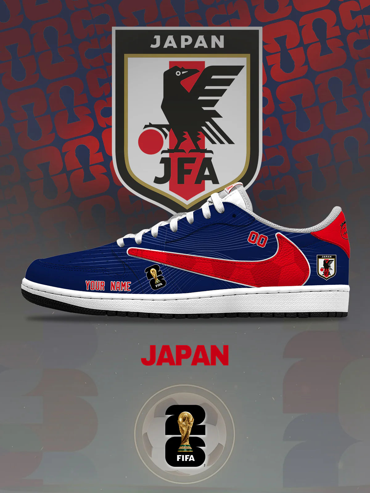 World Cup 2026 Japan V.1 Custom TS Low Sneakers