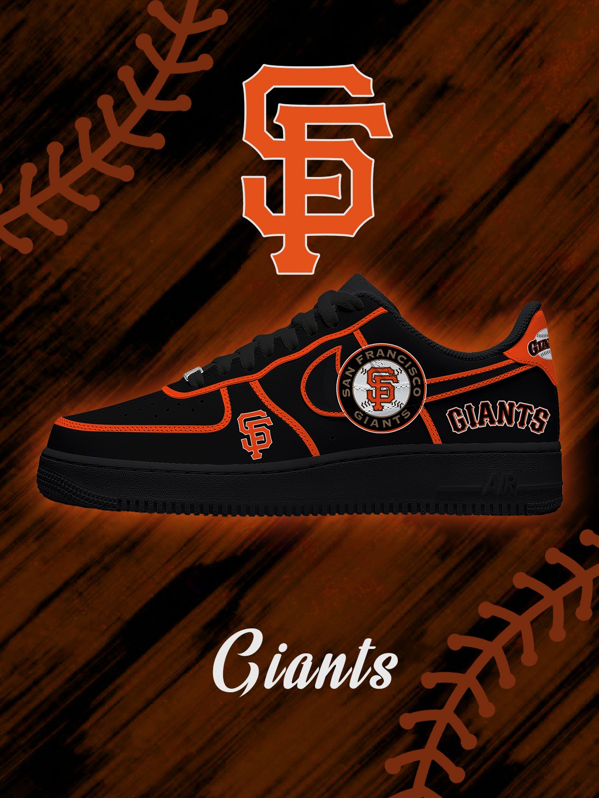 San Francisco Baseball V.2 Custom Air-Style Sneake