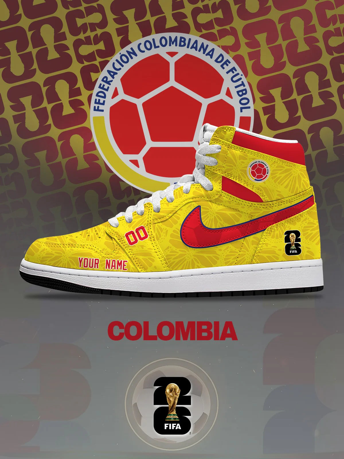 World Cup 2026 Colombia V.1 Custom High-Top Sneakers