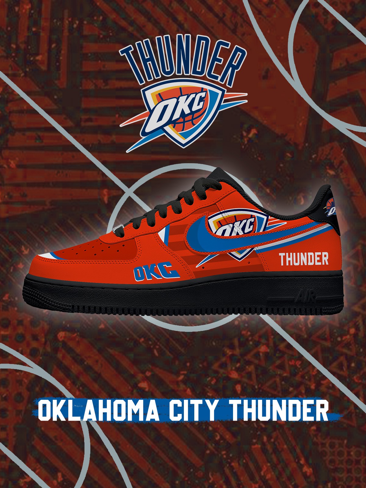 Oklahoma City Basketball V.3 Custom Air-Style Snea