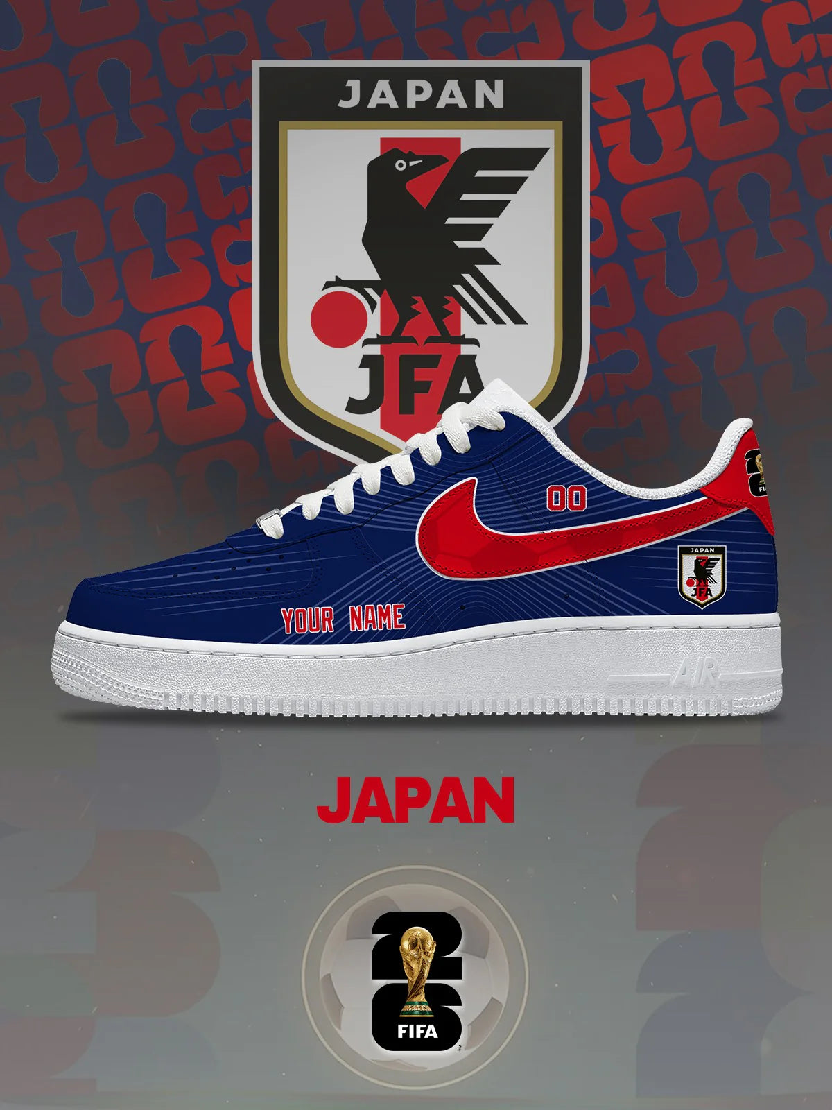 World Cup 2026 Japan V.1 Custom Air-Style Sneakers
