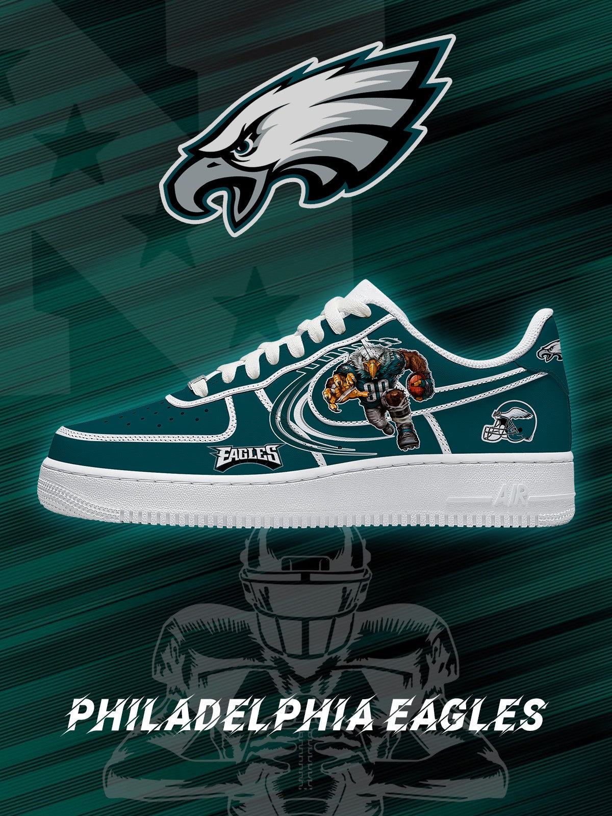 Philadelphia Football V.2 Custom Air-Style Sneaker