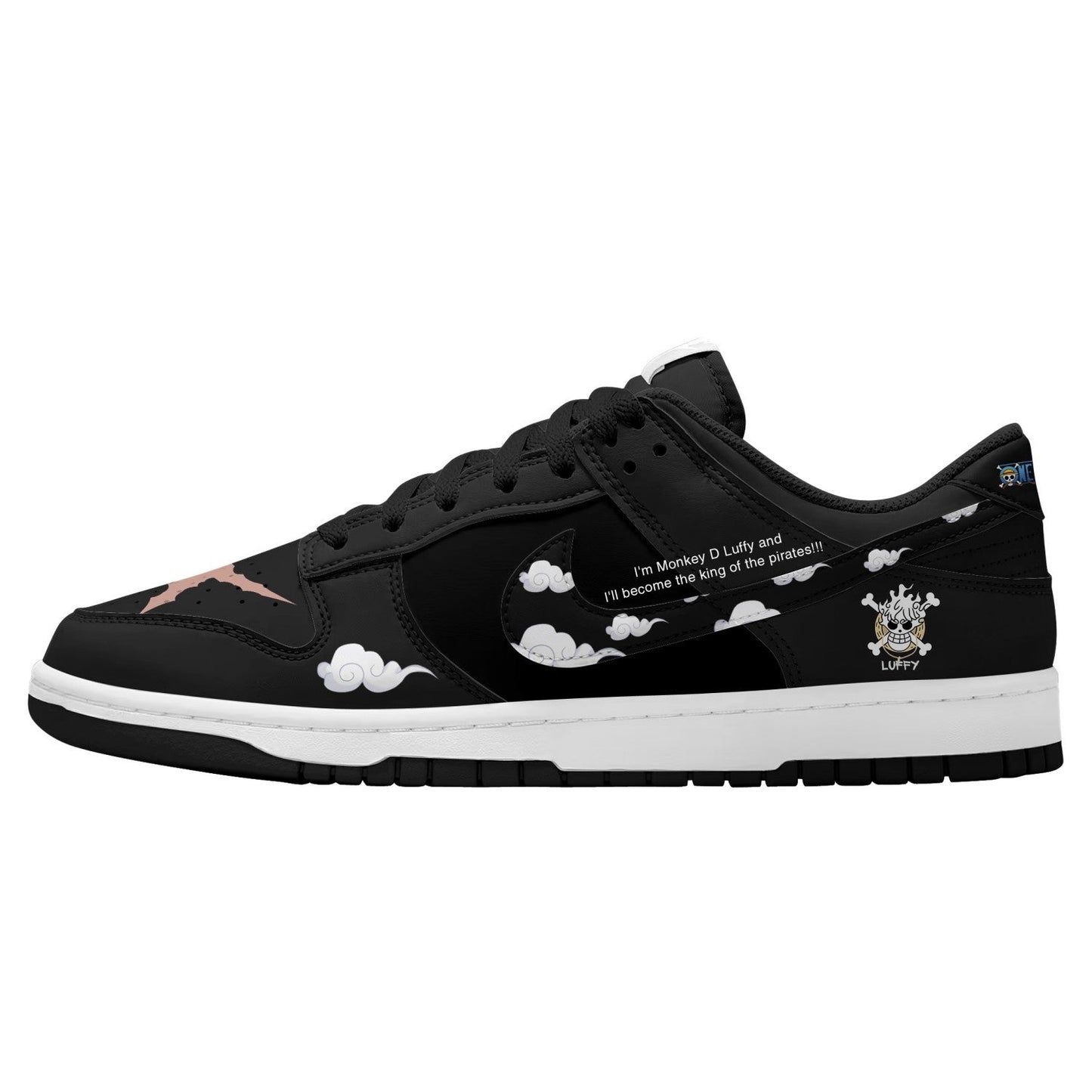 Luffy Gear 5 Nika V.3 Custom Court-Low Sneakers