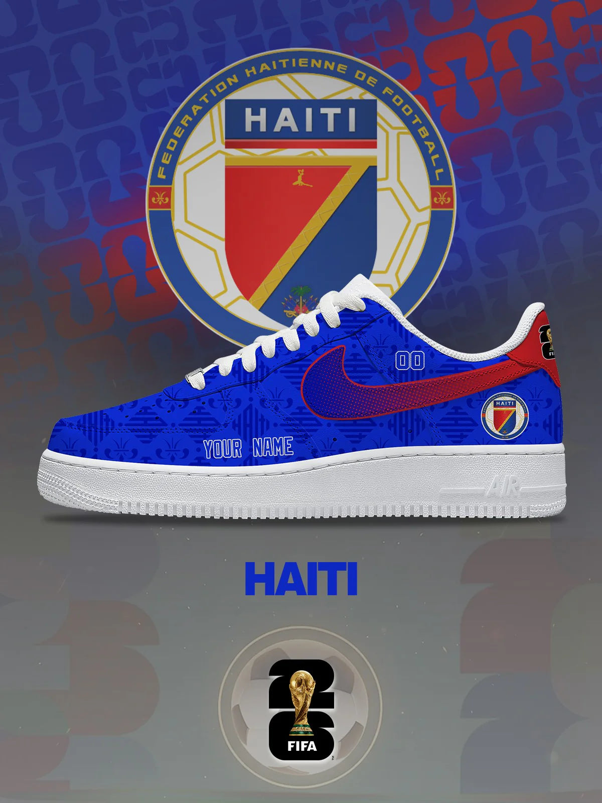 World Cup 2026 Haiti V.2 Custom Air-Style Sneakers