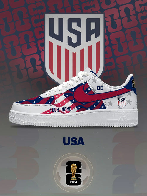 World Cup 2026 USA V.1 Custom Air-Style Sneakers