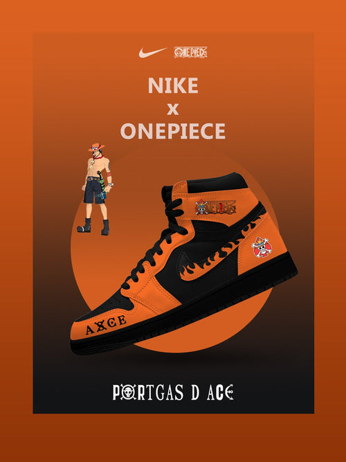 Portgas D Ace V.2 Custom High-Top Sneakers