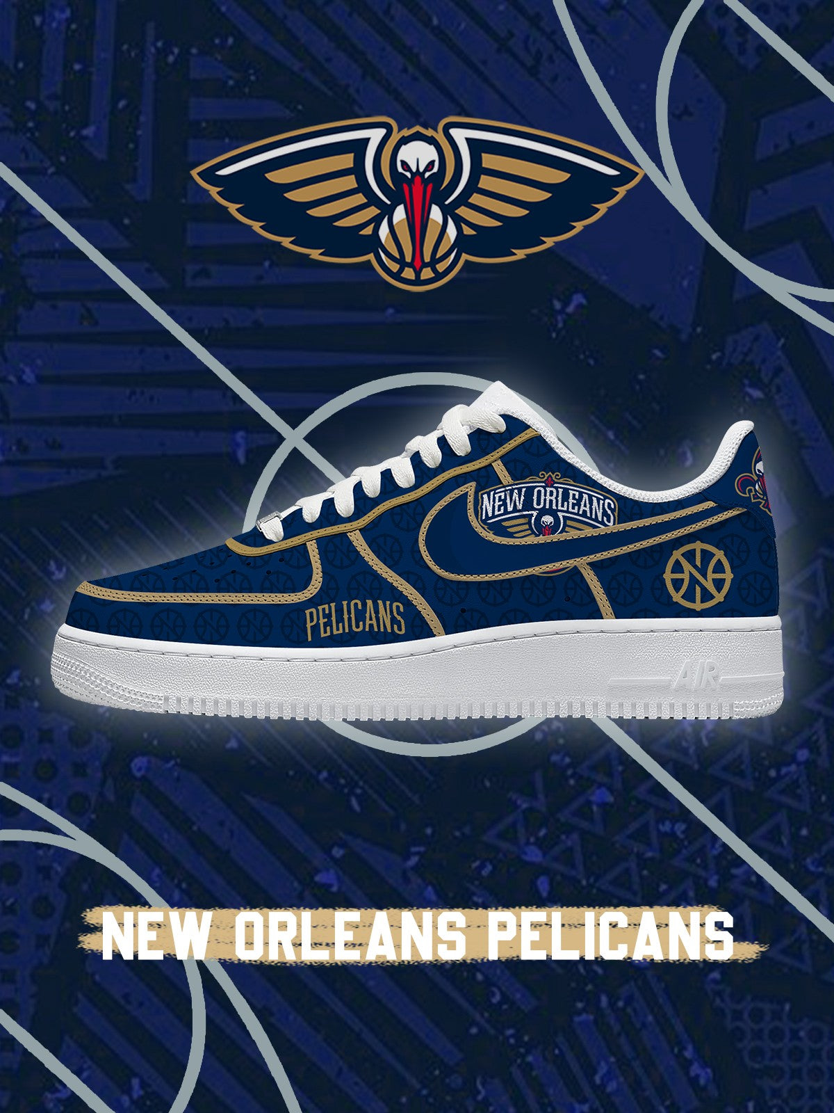 New Orleans Basketball V.3 Custom Air-Style Sneake