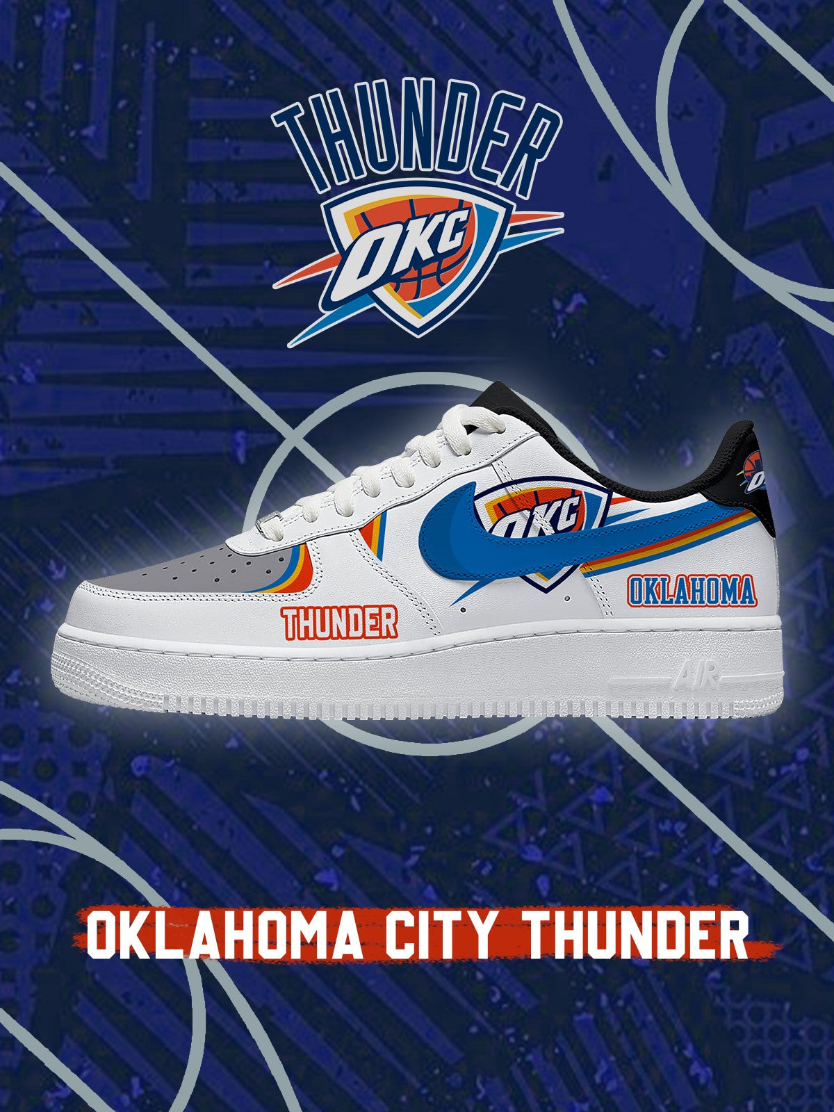 Oklahoma City Basketball V.2 Custom Air-Style Snea