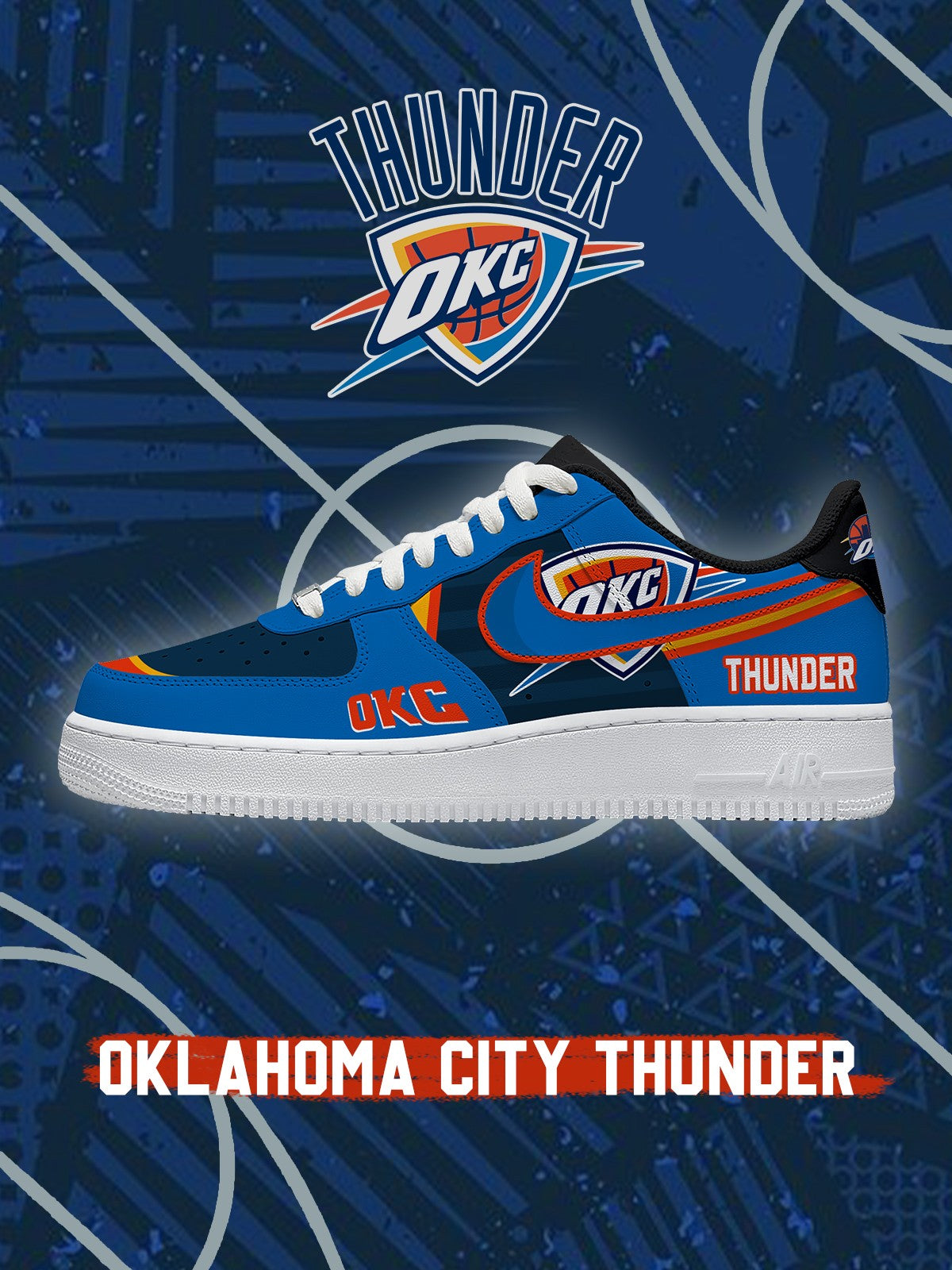 Oklahoma City Basketball V.4 Custom Air-Style Snea