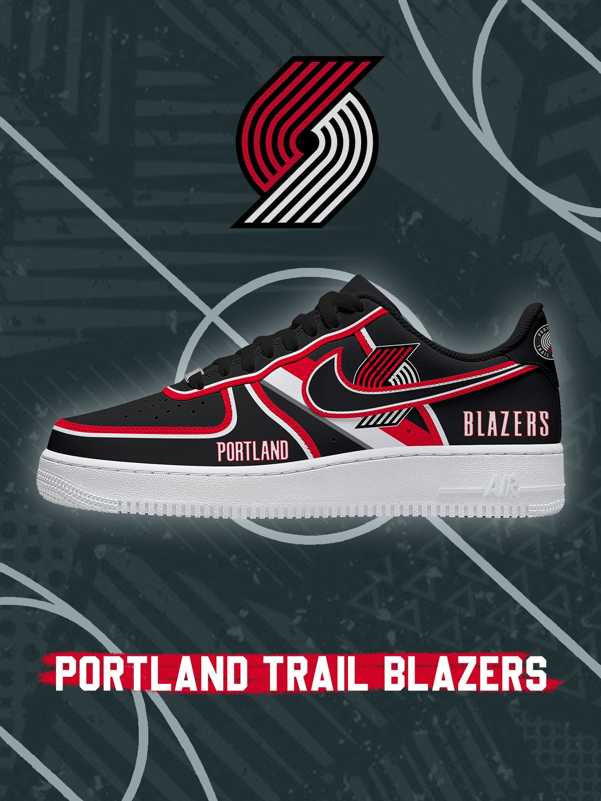 Portland Trail Basketball V.4 Custom Air-Style Sne