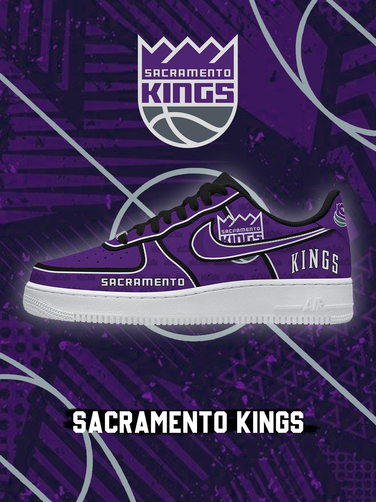 Sacramento Basketball V.3 Custom Air-Style Sneaker