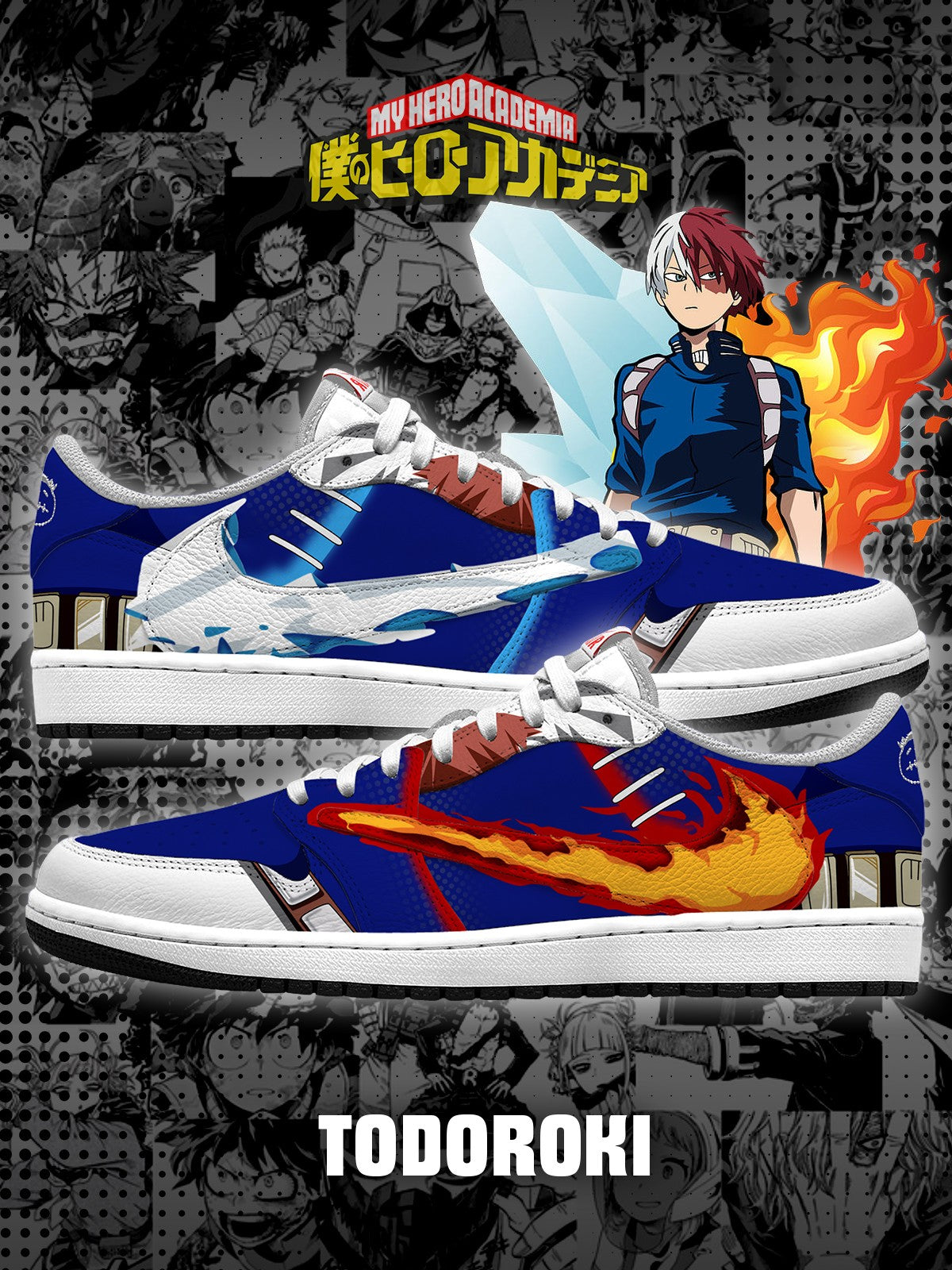 Shoto Todoroki V.2 Custom TS Low Sneakers