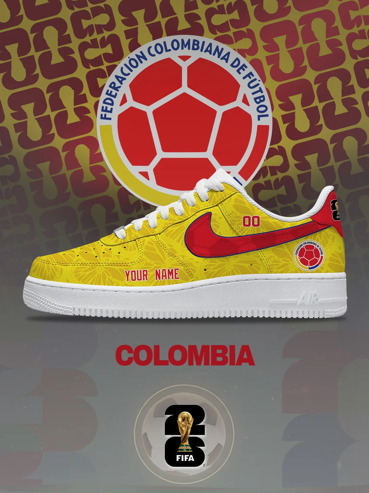 World Cup 2026 Colombia V.1 Custom Air-Style Sneakers