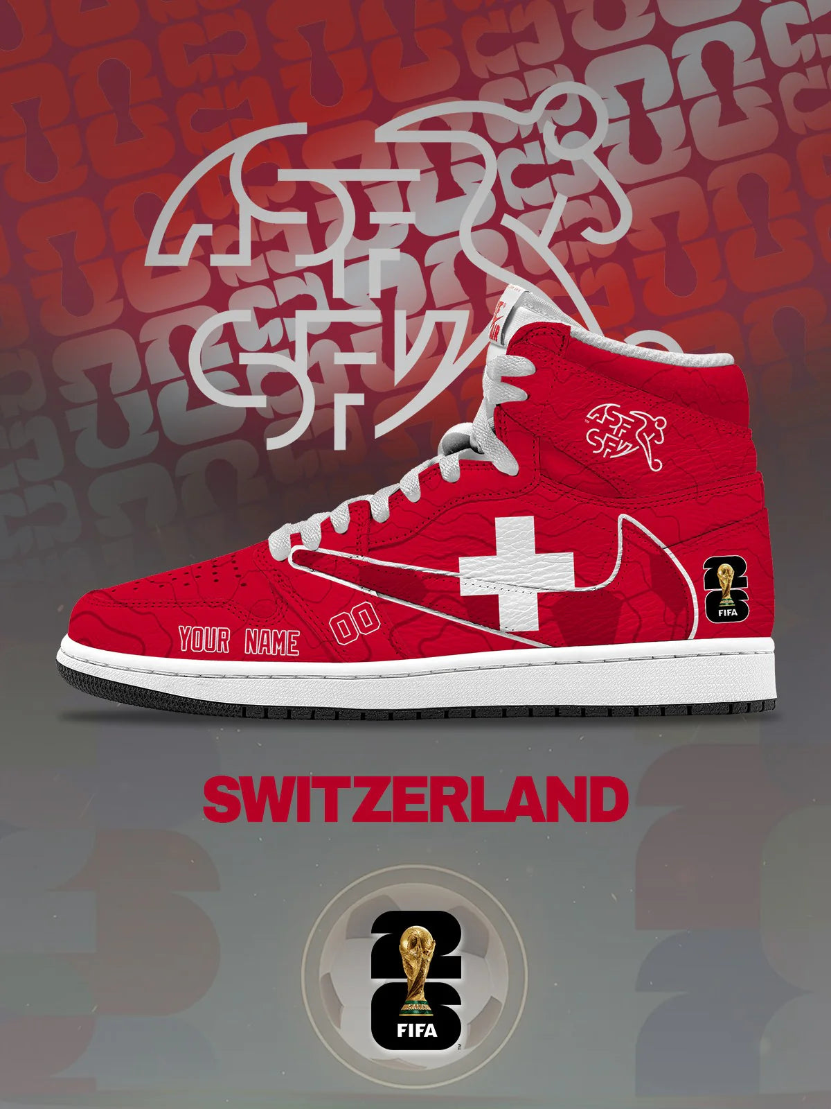 World Cup 2026 Switzerland V.1 Custom TS High Sneakers