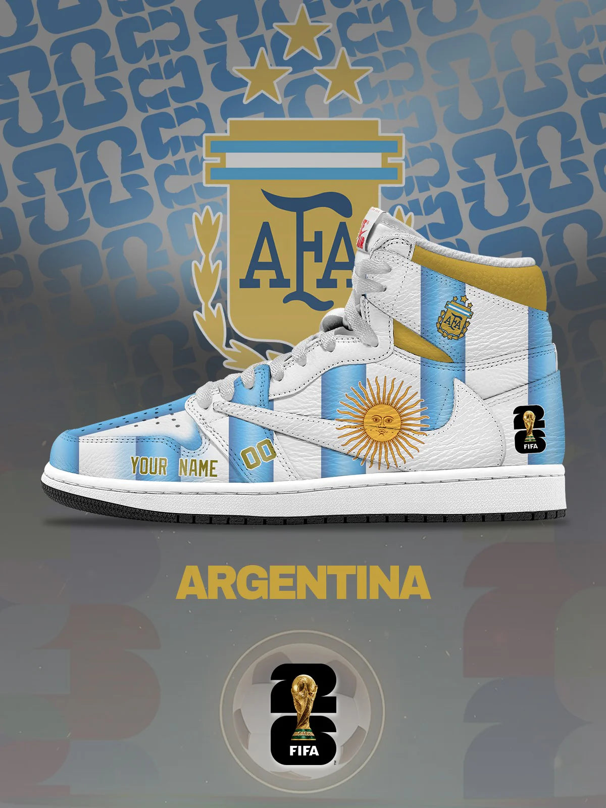 World Cup 2026 Argentina V.1 Custom TS High Sneakers