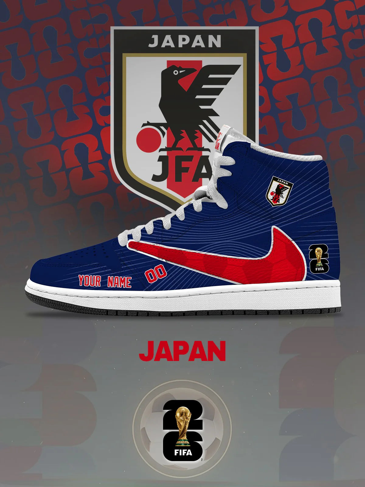 World Cup 2026 Japan V.1 Custom TS High Sneakers