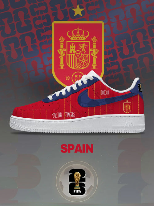 World Cup 2026 Spain V.1 Custom Air-Style Sneakers