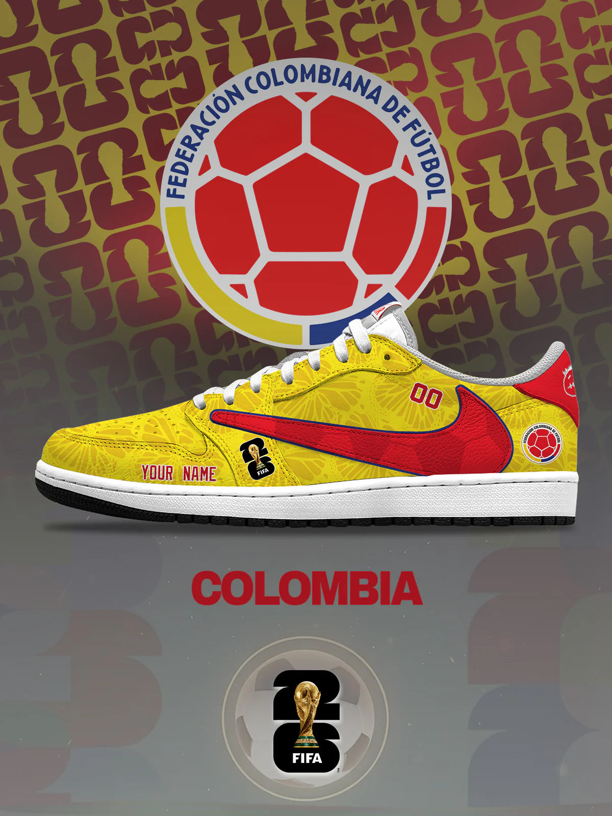 World Cup 2026 Colombia V.1 Custom TS Low Sneakers