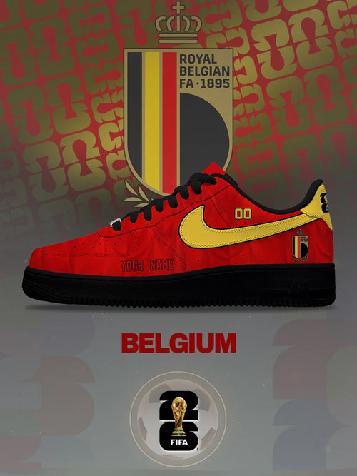 World Cup 2026 Belgium V.1 Custom Air-Style Sneakers
